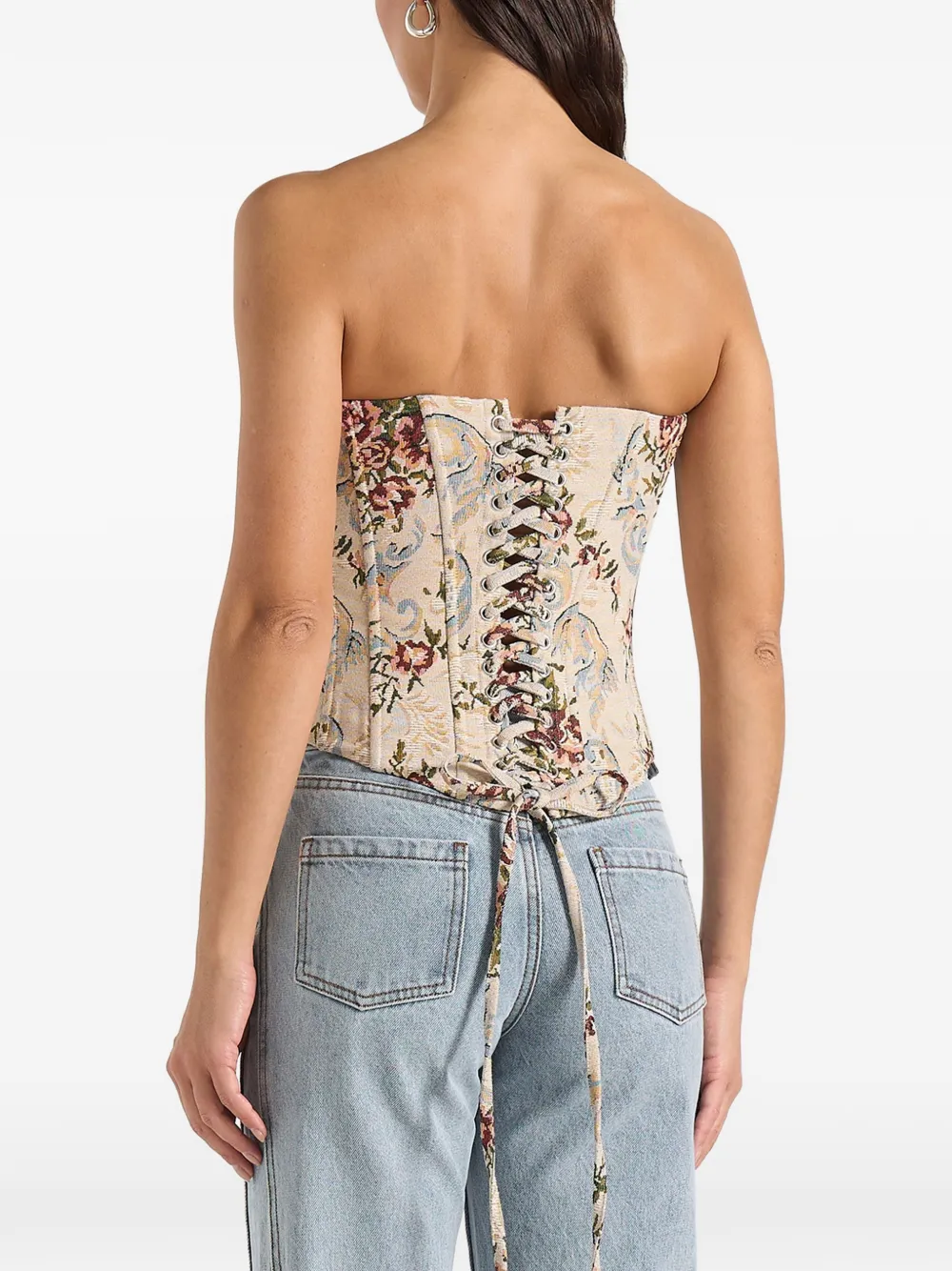 Manière De Voir Scarlett korset met veters Beige