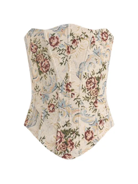 Manière De Voir corset Scarlett floral con cordones