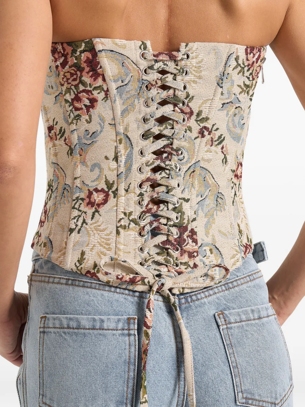 Manière De Voir Scarlett korset met veters Beige