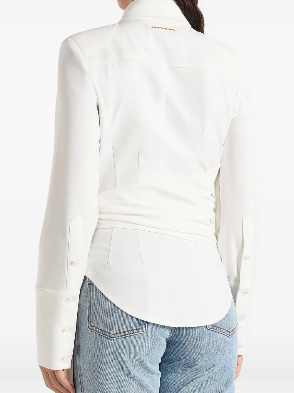  Manière De Voir Fia Wrap Shirt - White 