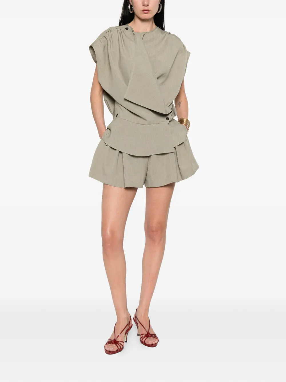  Iro Souty Pleated Shorts - Neutrals 