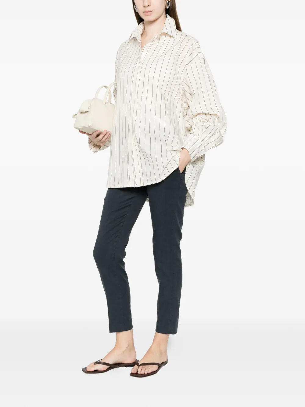  Dondup Linen Trousers - Grey 