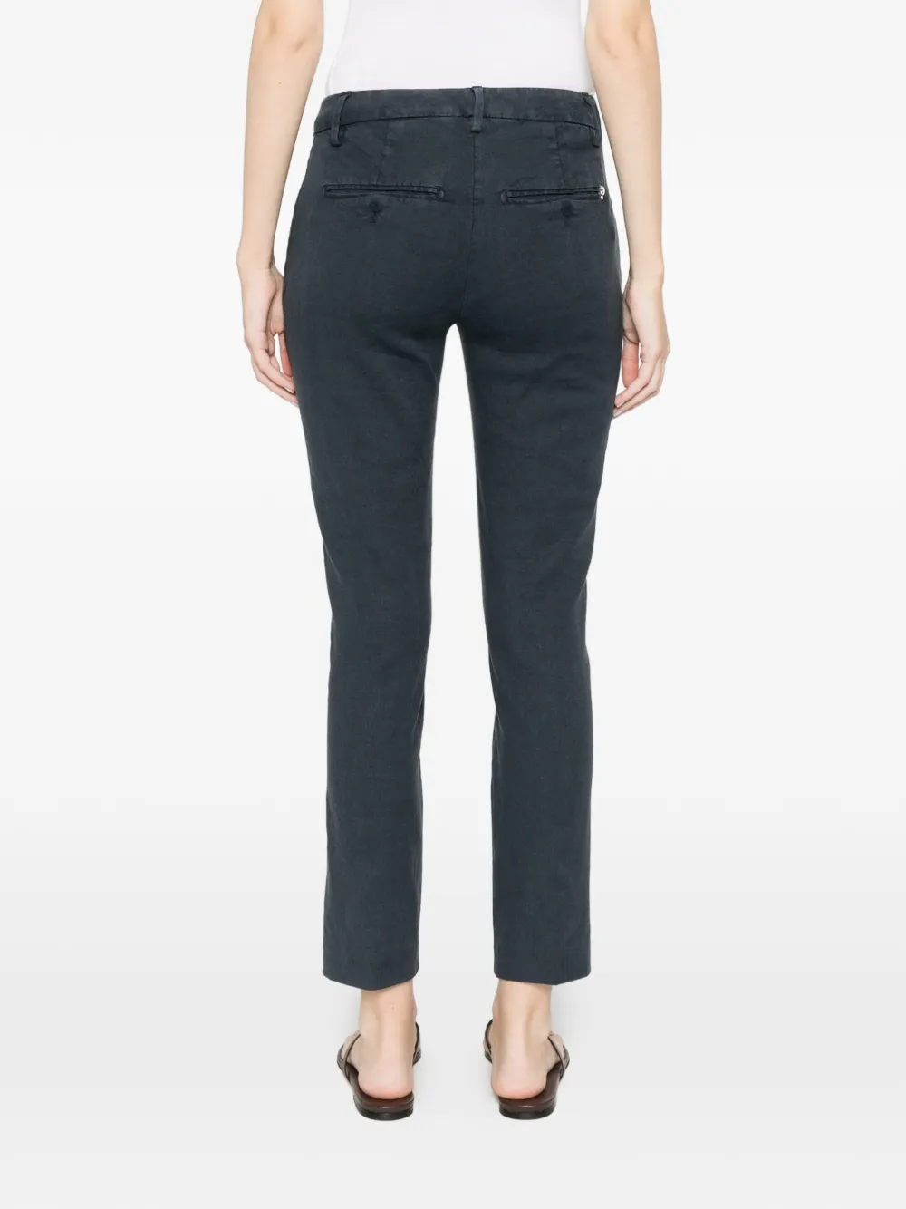 DONDUP Linnen broek Grijs