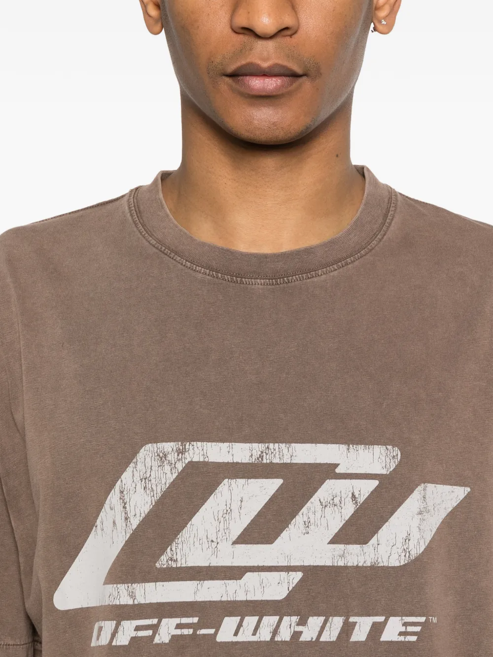 Off-White OWR Skate T-shirt met vervaagd effect Bruin