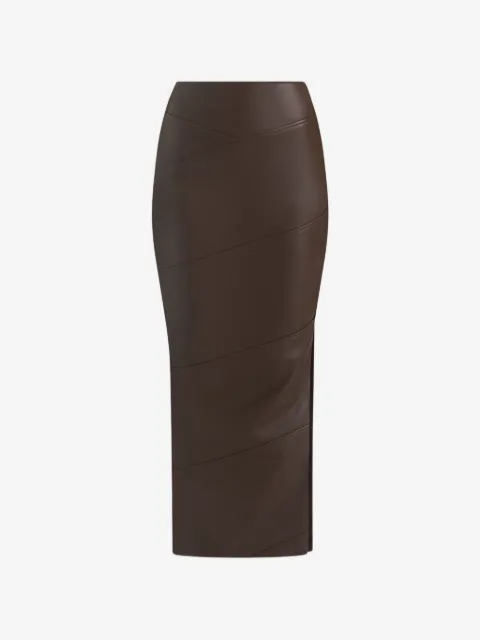 Manière De Voir Daisy leather midaxi skirt
