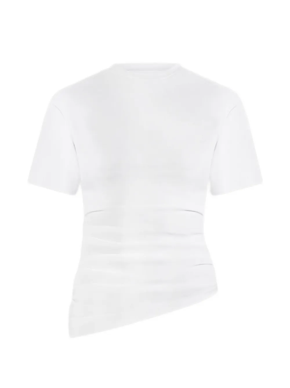 Manière De Voir Pauline ruched asymmetric T-shirt - Bianco