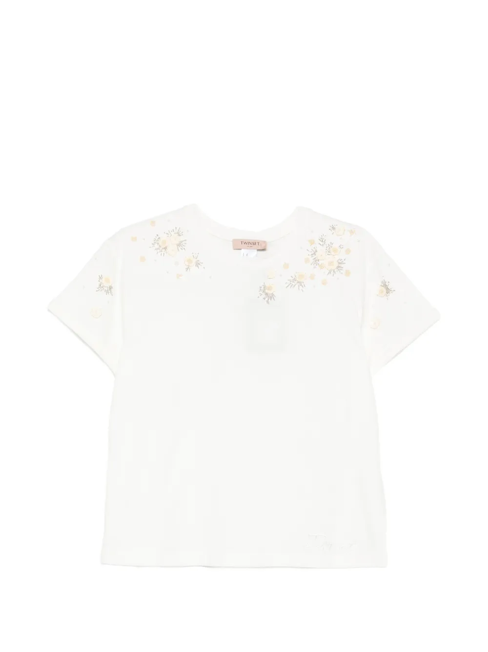 TWINSET floral T-shirt - Bianco