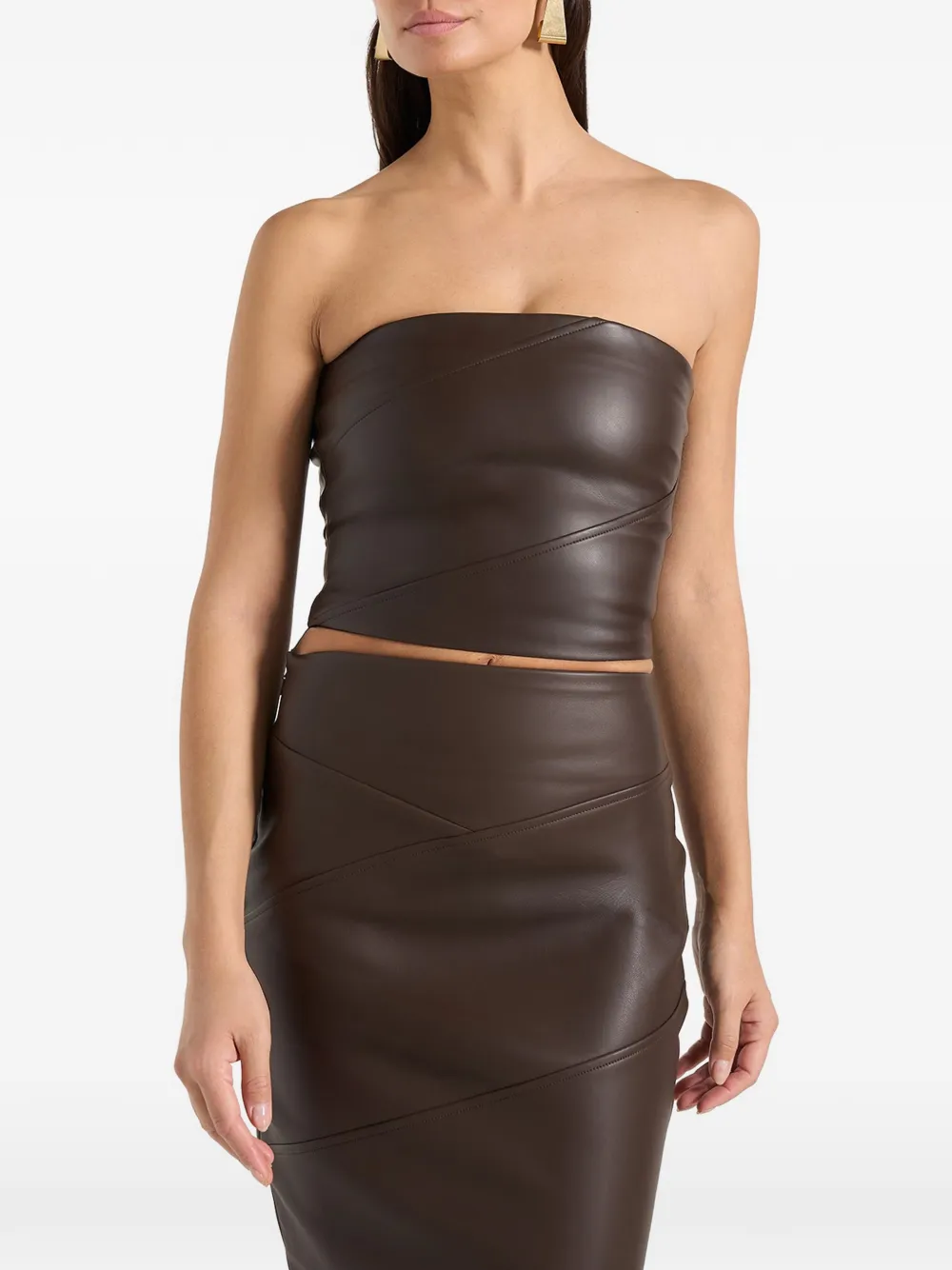 Manière De Voir Top a fascia Evie - Marrone