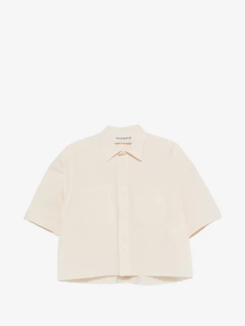 Nackiyé chemise Dad's Crop à bords francs