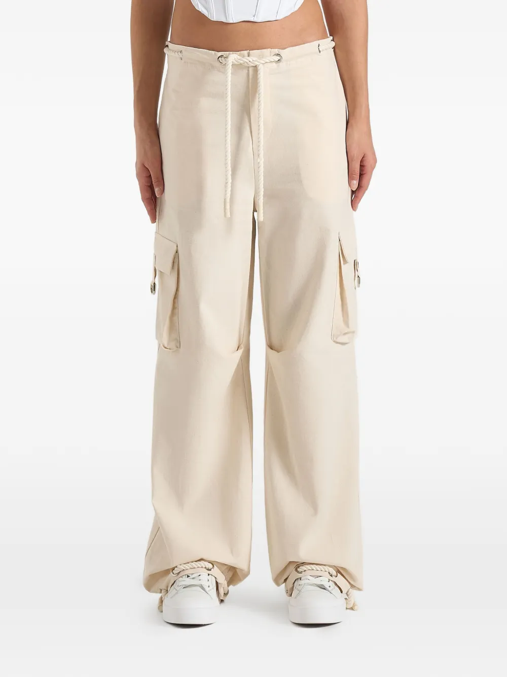Manière De Voir Rosa rope cargo pants - Toni neutri