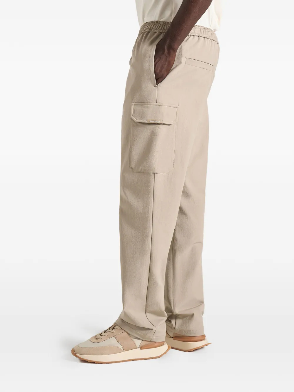  Manière De Voir Rayan Elasticated Cargo Pants - Neutrals 