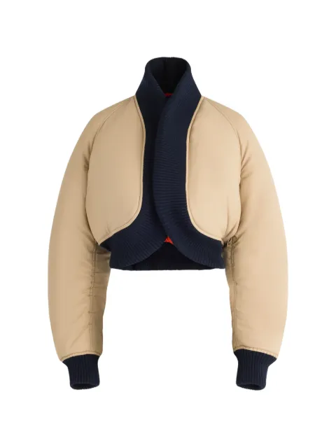 Jean Paul Gaultier ribbed bomber jacket