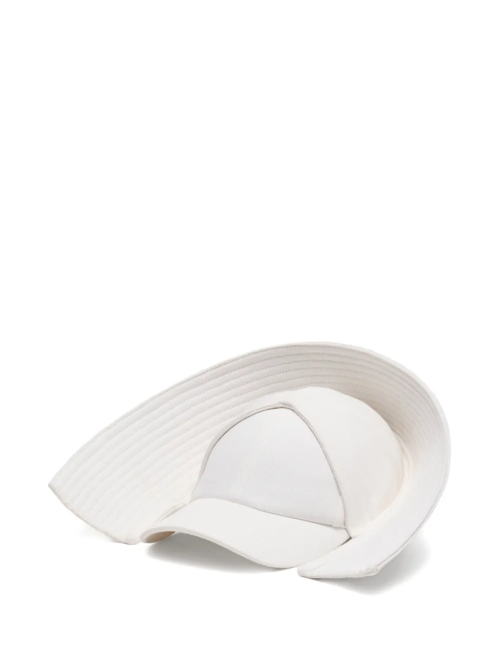  Jean Paul Gaultier Reversible Marine Cotton Hat - White 