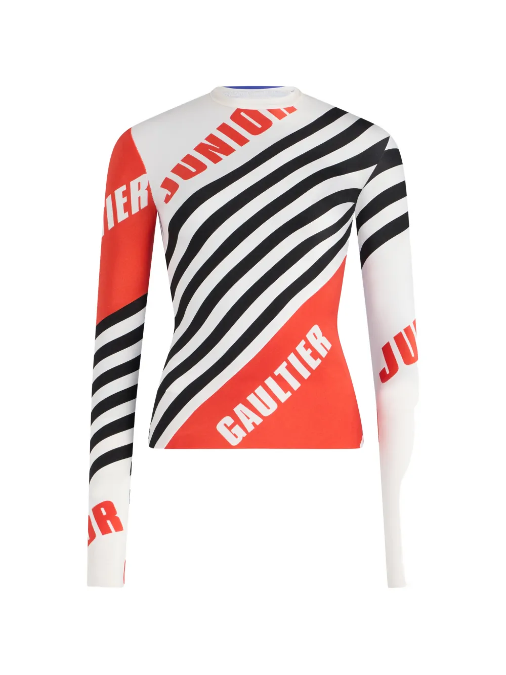 Jean Paul Gaultier printed long-sleeve top - White