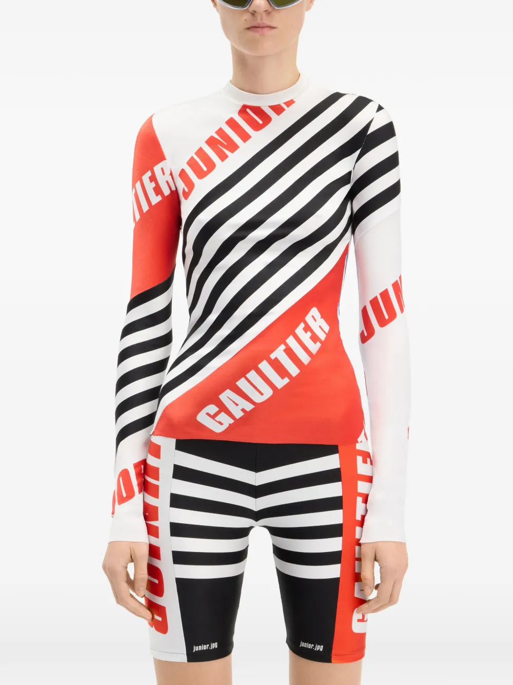 Jean Paul Gaultier Top met lange mouwen en print Wit