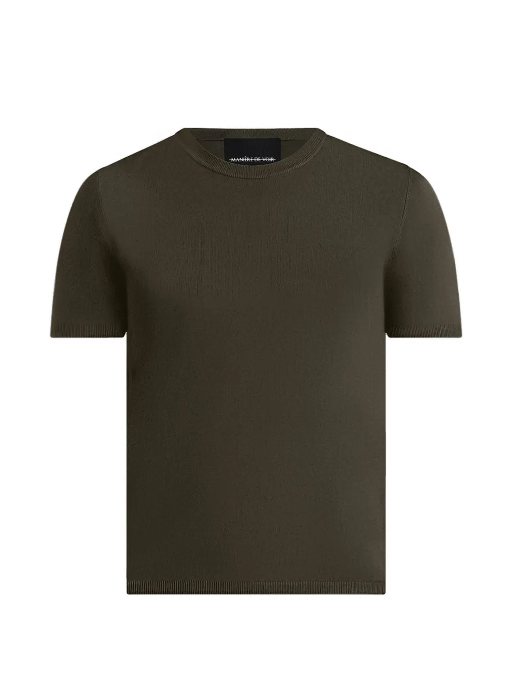 Manière De Voir knitted ribbed t-shirt - Verde