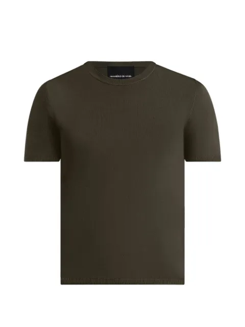 Manière De Voir TS010 in olive luxe knitted T-shirt