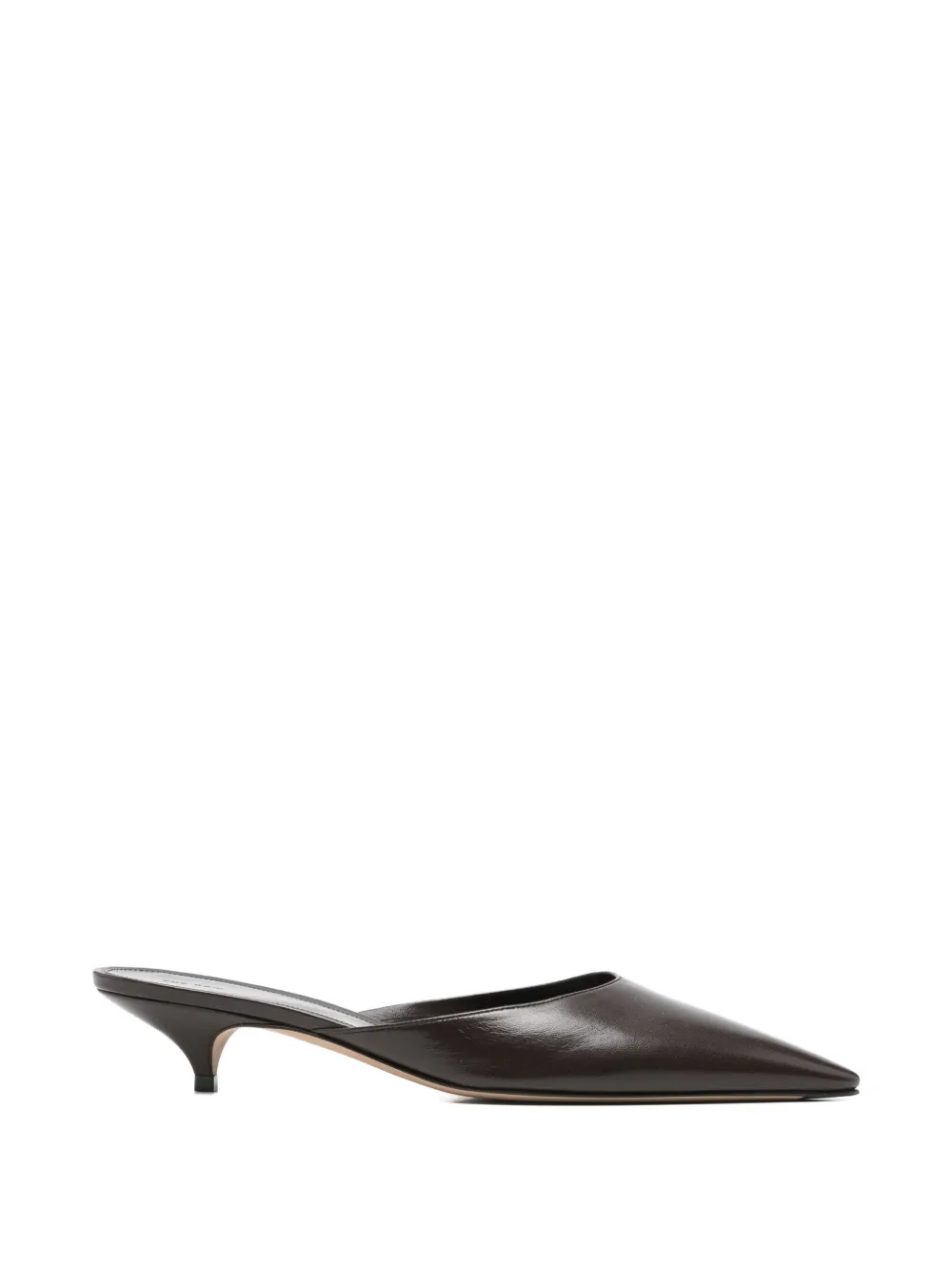 The Row pointed leather mules Bruin