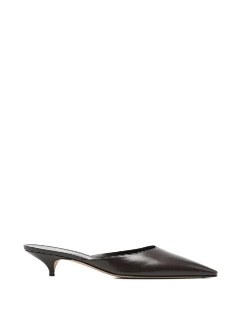 The Row pointed leather mules
