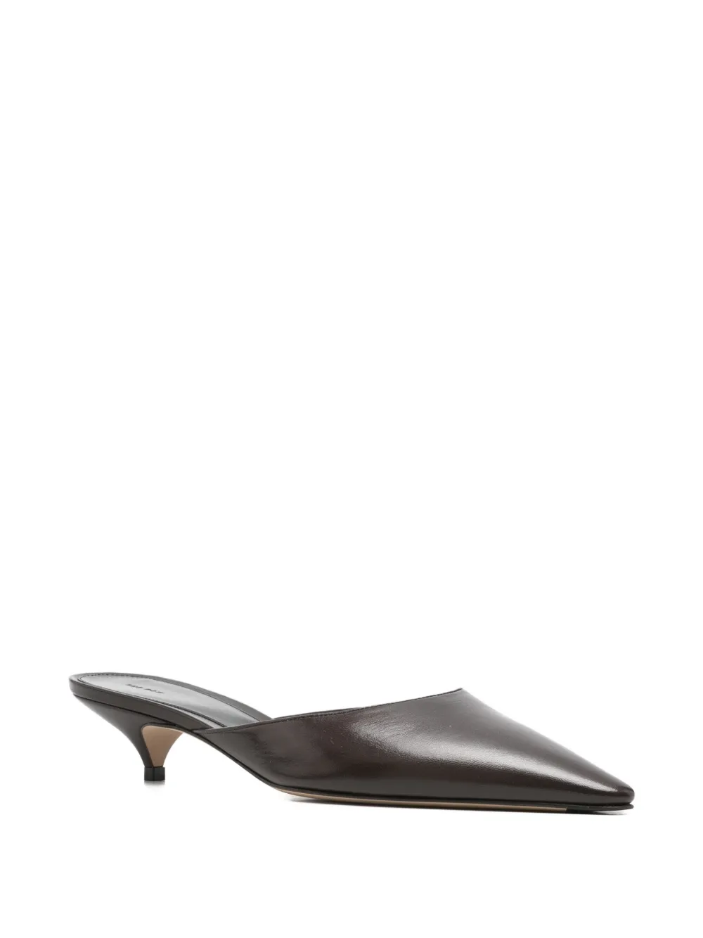 The Row pointed leather mules Bruin