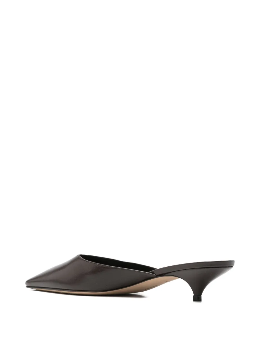 The Row pointed leather mules Bruin