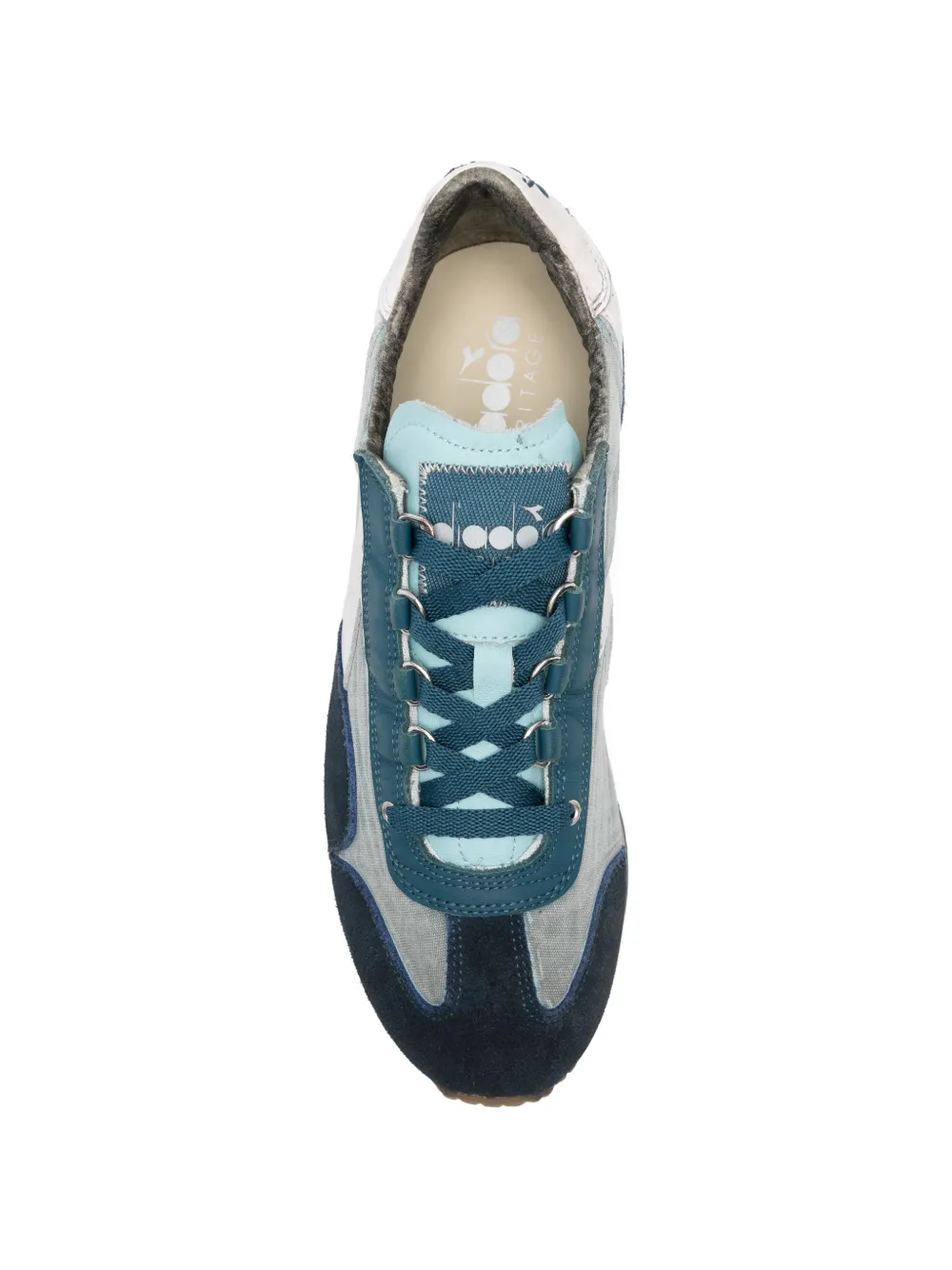 Diadora Equipe insignia blue leather sneakers Blauw