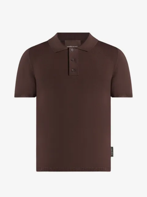Manière De Voir PL001 인 브라운 럭스 니트 폴로 탑
