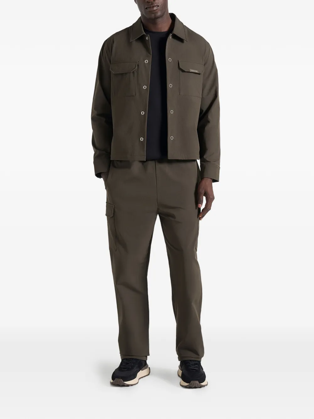  Manière De Voir Magnetic Pocket Cargo Jacket - Brown 