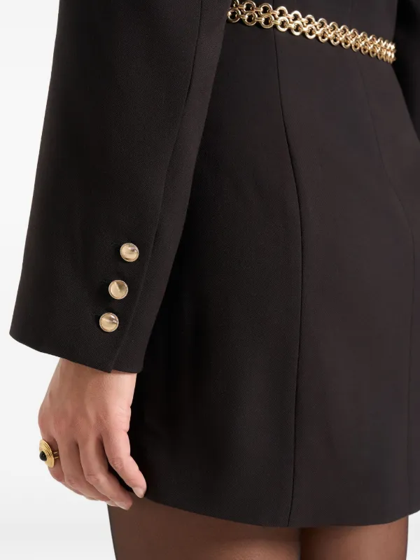 chiara boni black dress Aga #retail changes in style Nylon/polyamide/elastane Dry Black A-Line Midi Dress Size:3XS