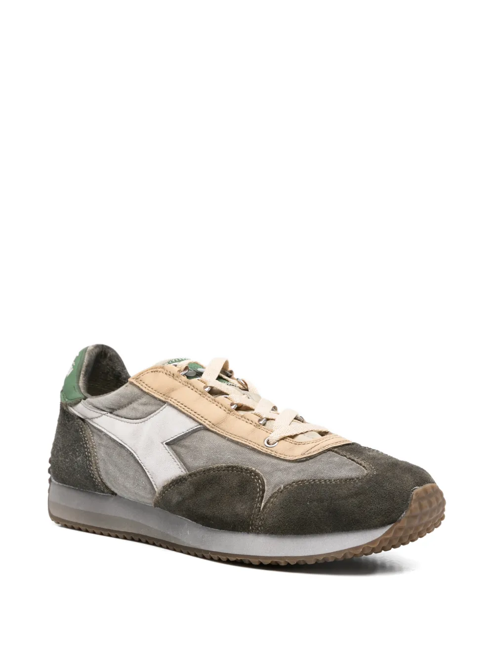 Diadora Equipe beige dew detail leather sneakers Grijs