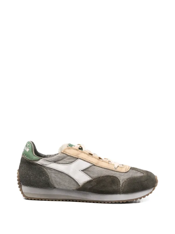 Mens DIADORA SIZE 8 Stylish Beige and Gray Sneakers Diadora 1990 Shoes Mens Size 9.5 Gray Beige Suede Mesh Retro  main image 2