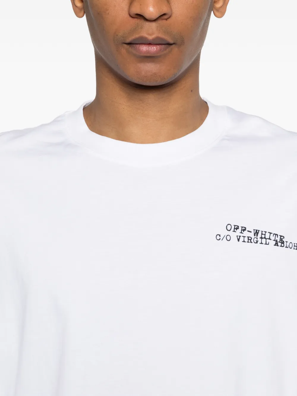 Off-White T-shirt met print Wit