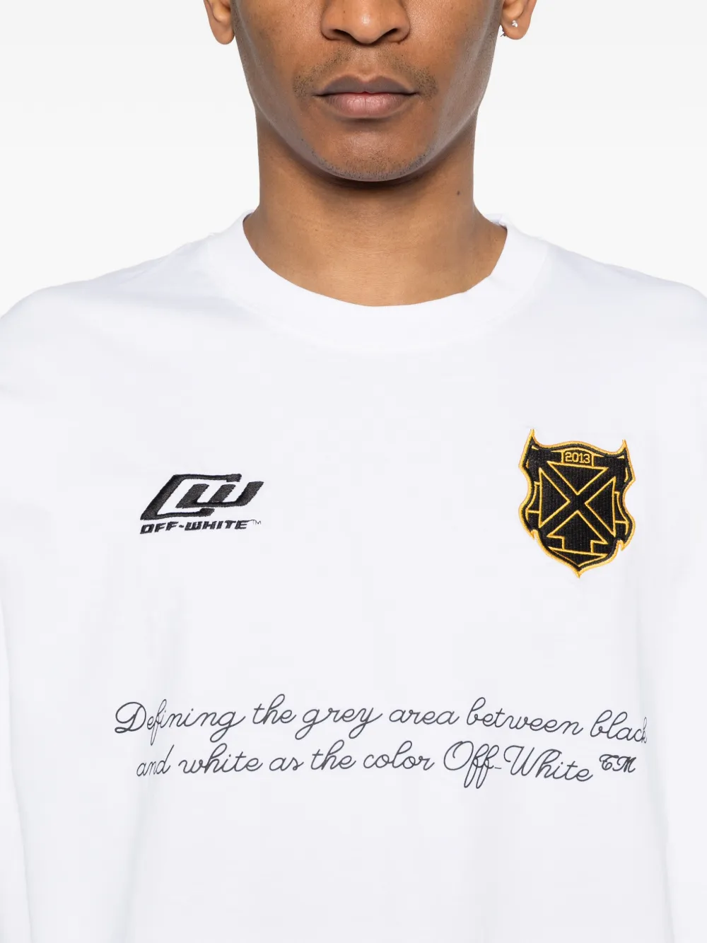Off-White T-shirt met logo Wit