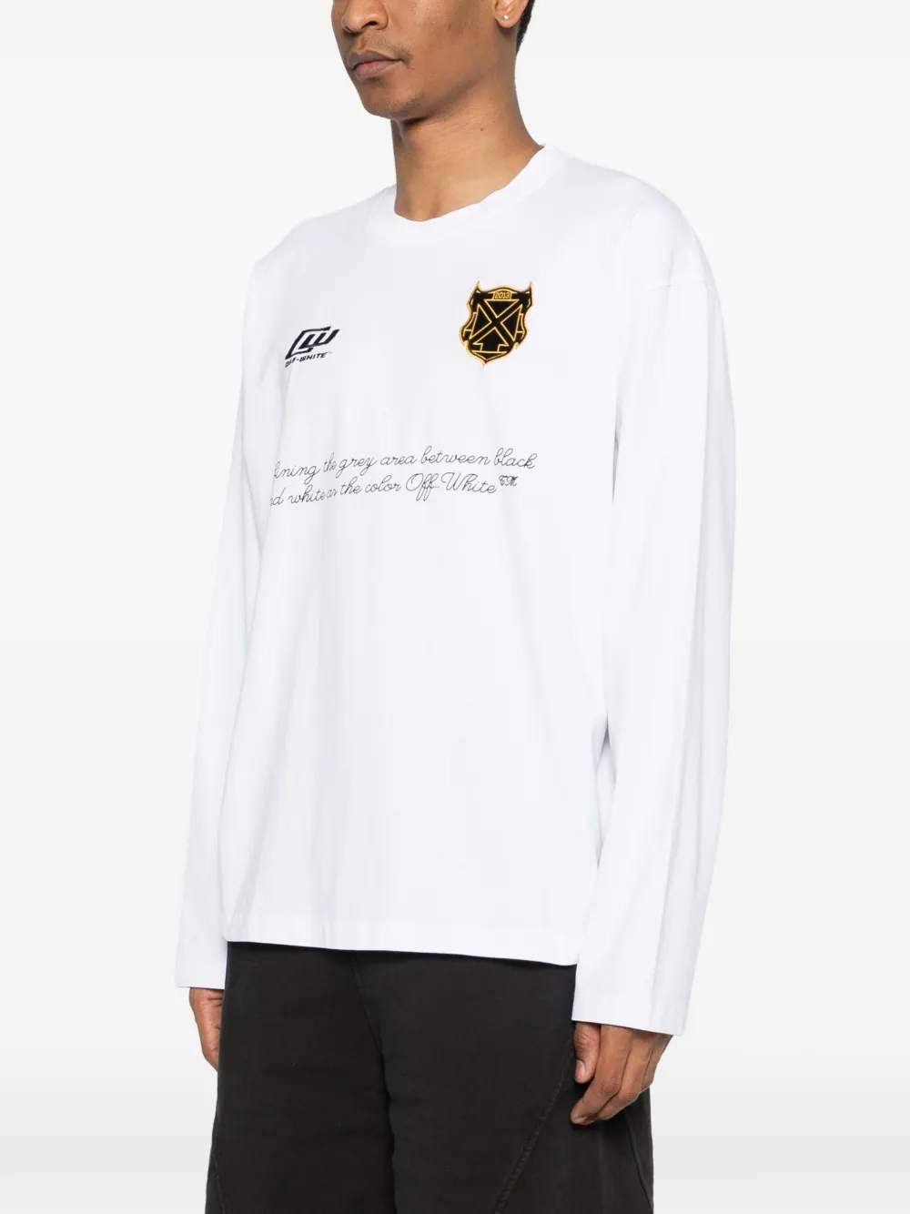 Off-White T-shirt met logo Wit