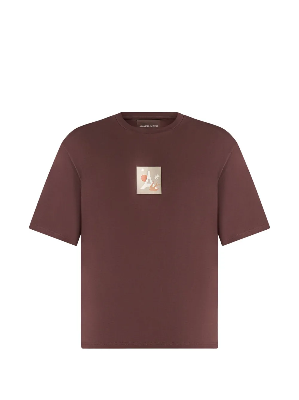 Manière De Voir bird graphic T-shirt - Marrone