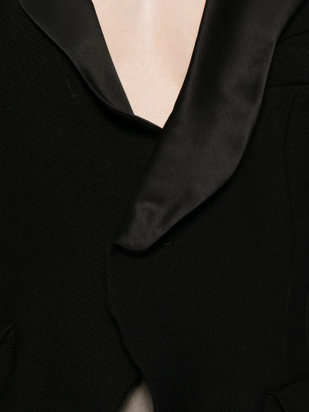 Undercover Asymmetrische jas met gekerfde revers Zwart