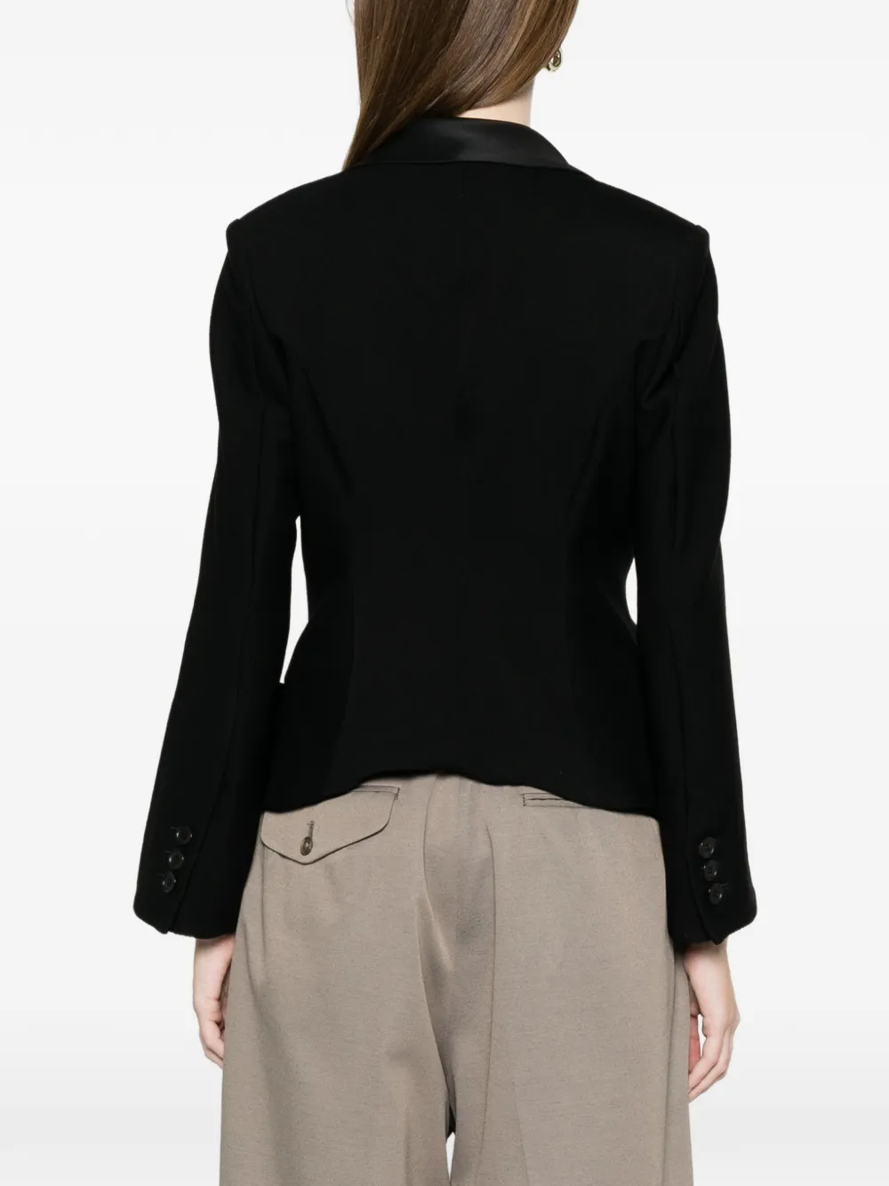 Undercover Asymmetrische jas met gekerfde revers Zwart