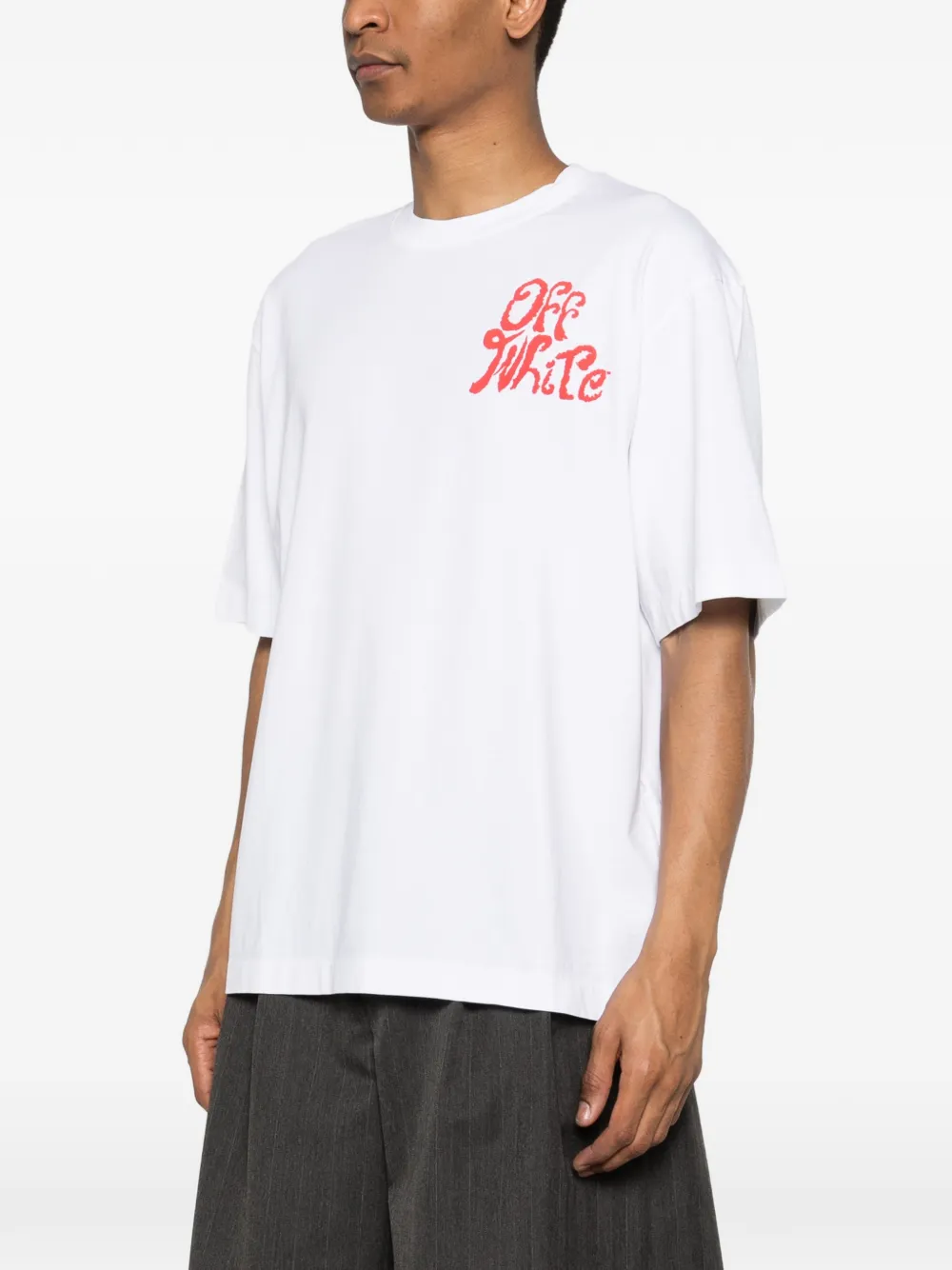 off-white Tシャツ Off-White Logo T-shirt | White | FARFETCH CA