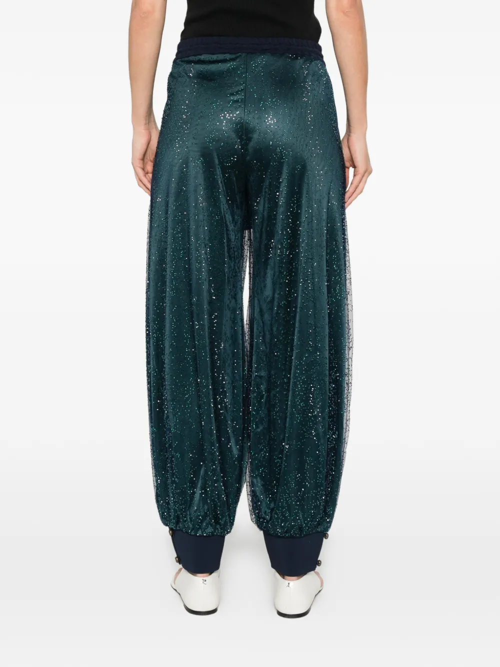 Giorgio Armani Broek met trekkoord en kwastje Blauw