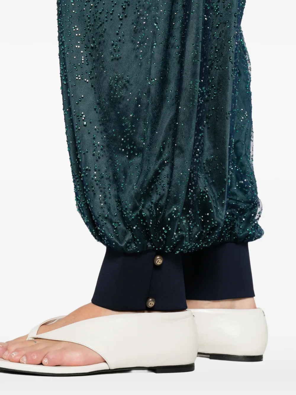 Giorgio Armani Broek met trekkoord en kwastje Blauw