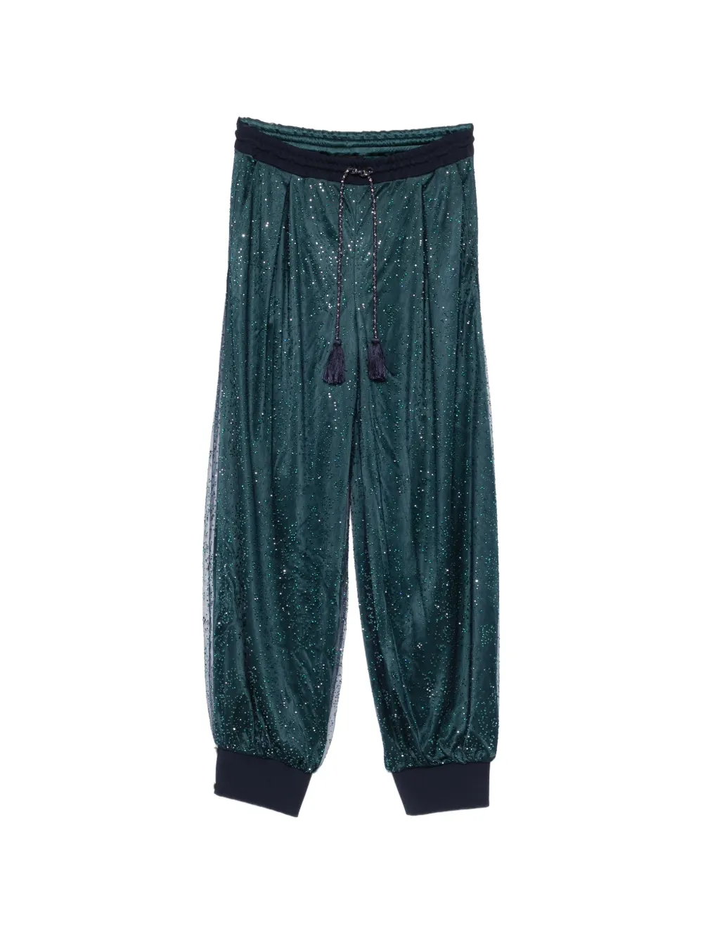 Giorgio Armani tassel drawstring trousers - Blu