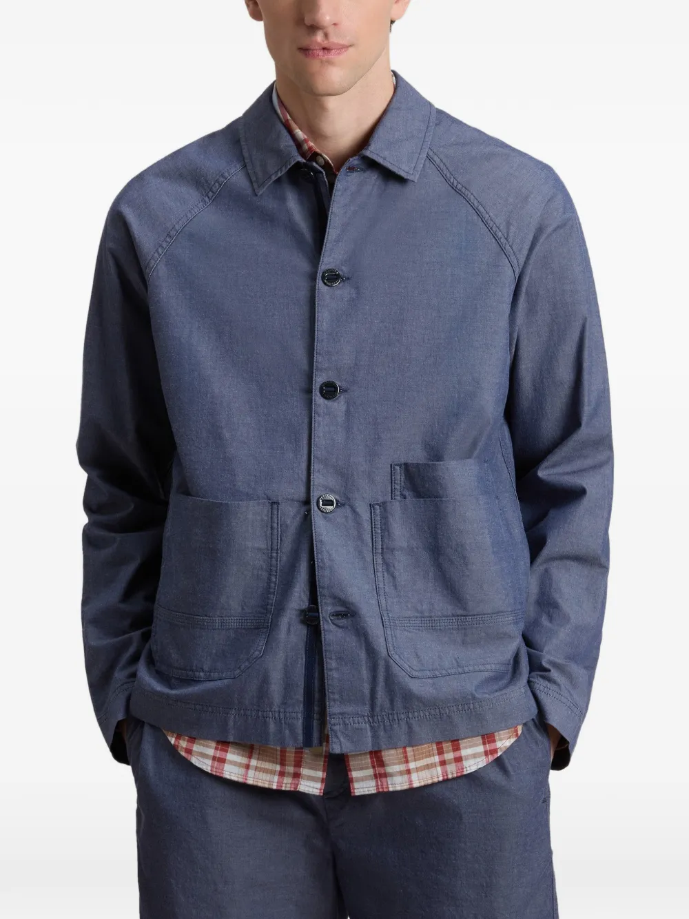  Woolrich Raglan-sleeves Shirt Jacket - Blue 
