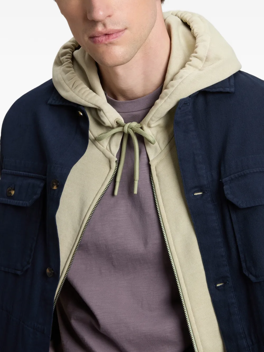 Woolrich Katoenen shirtjack met button-down zakken Blauw