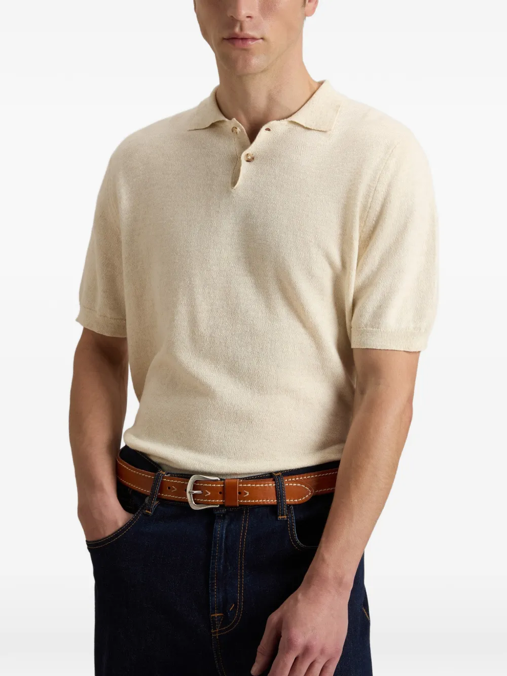 Woolrich Katoenen poloshirt met korte mouwen Beige