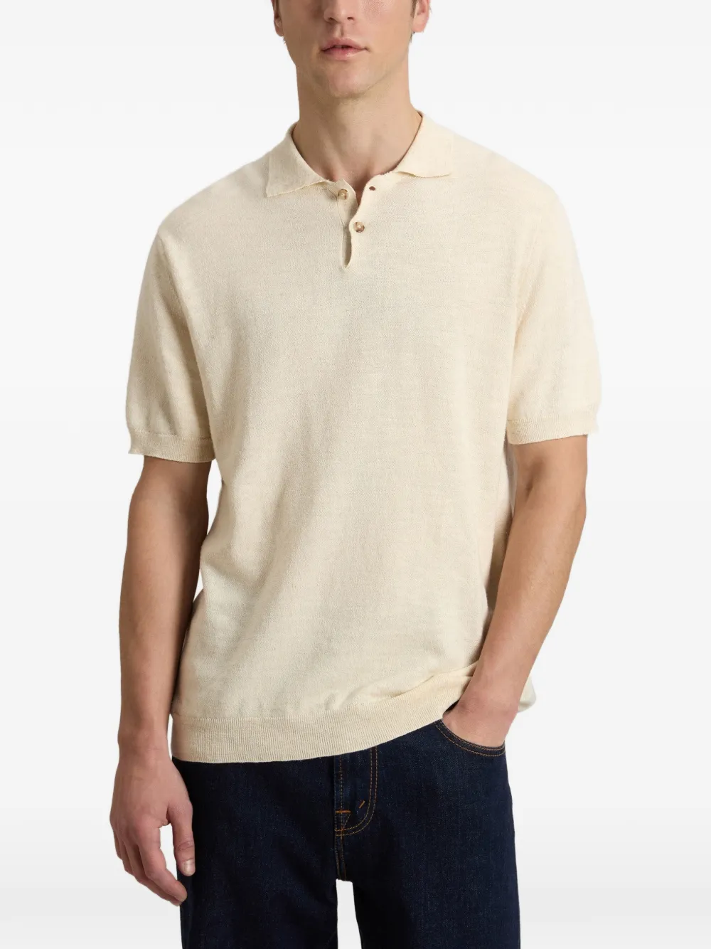 Woolrich Katoenen poloshirt met korte mouwen Beige