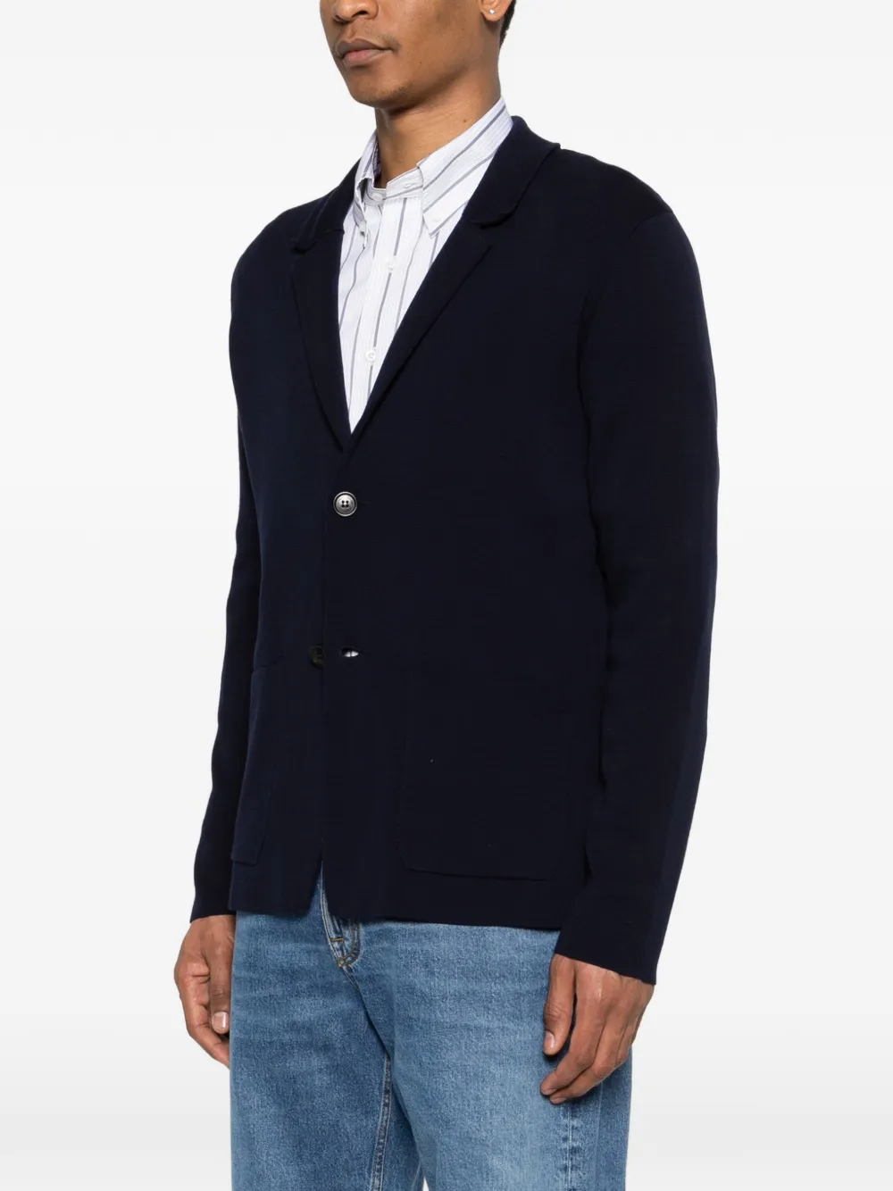  Roberto Collina Patch-pockets Cardigan - Blue 