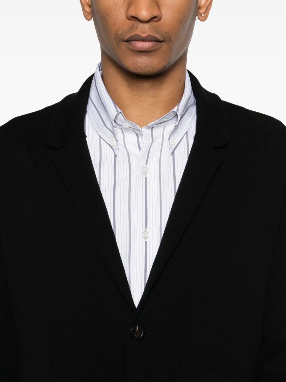 Roberto Collina Vest met knopen Zwart