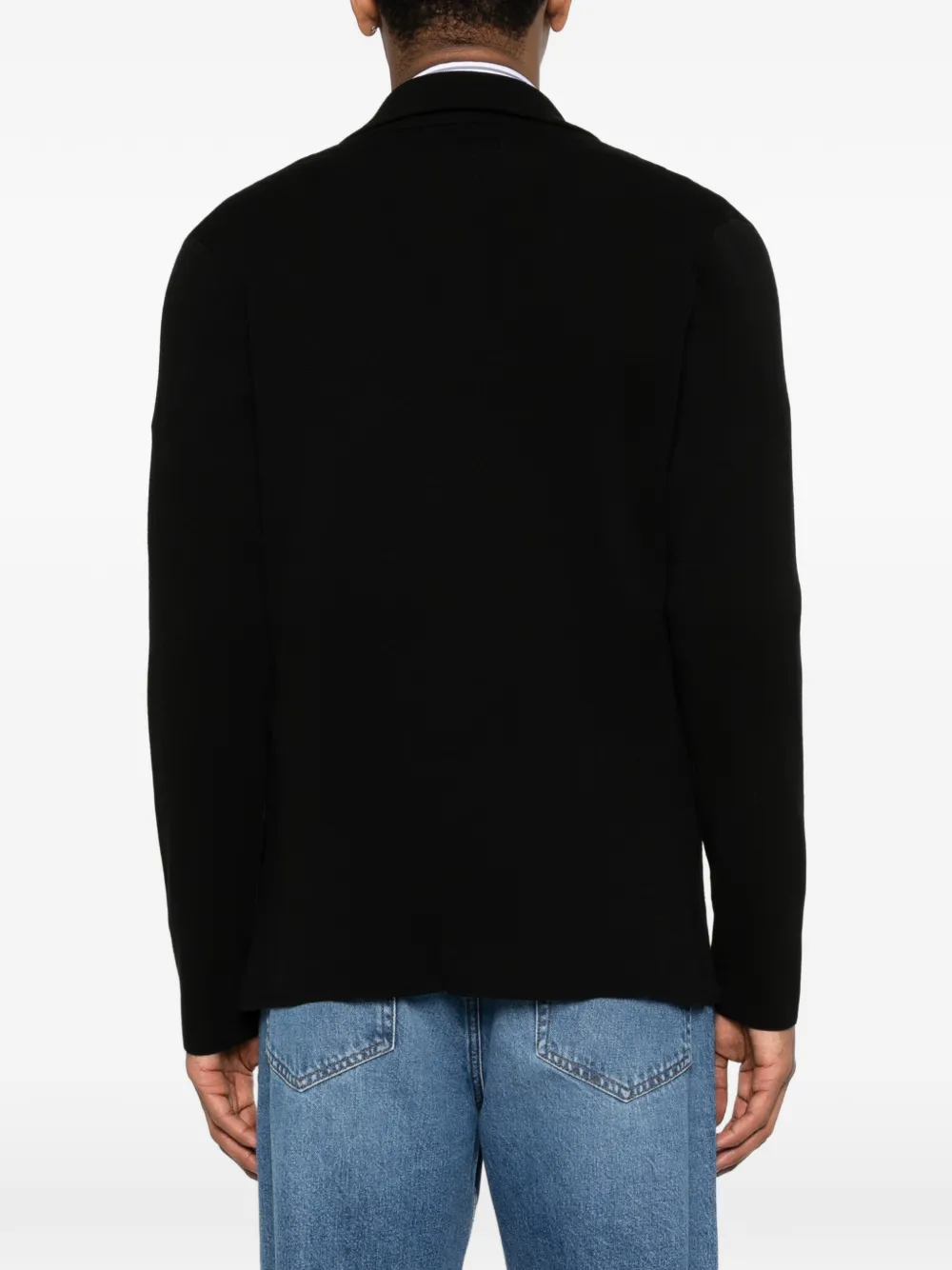 Roberto Collina Vest met knopen Zwart