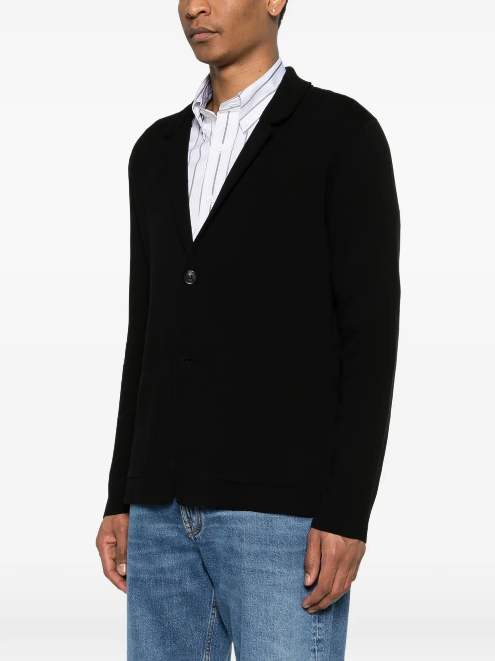  Roberto Collina Buttoned Cardigan - Black 