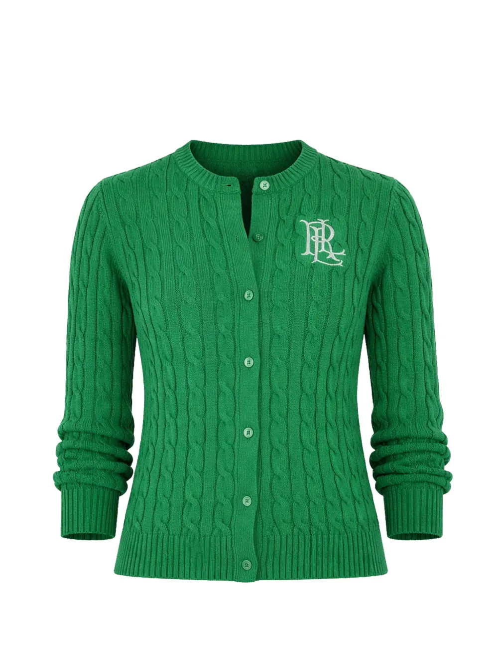 Lauren Ralph Lauren cable knit button cardigan - Verde